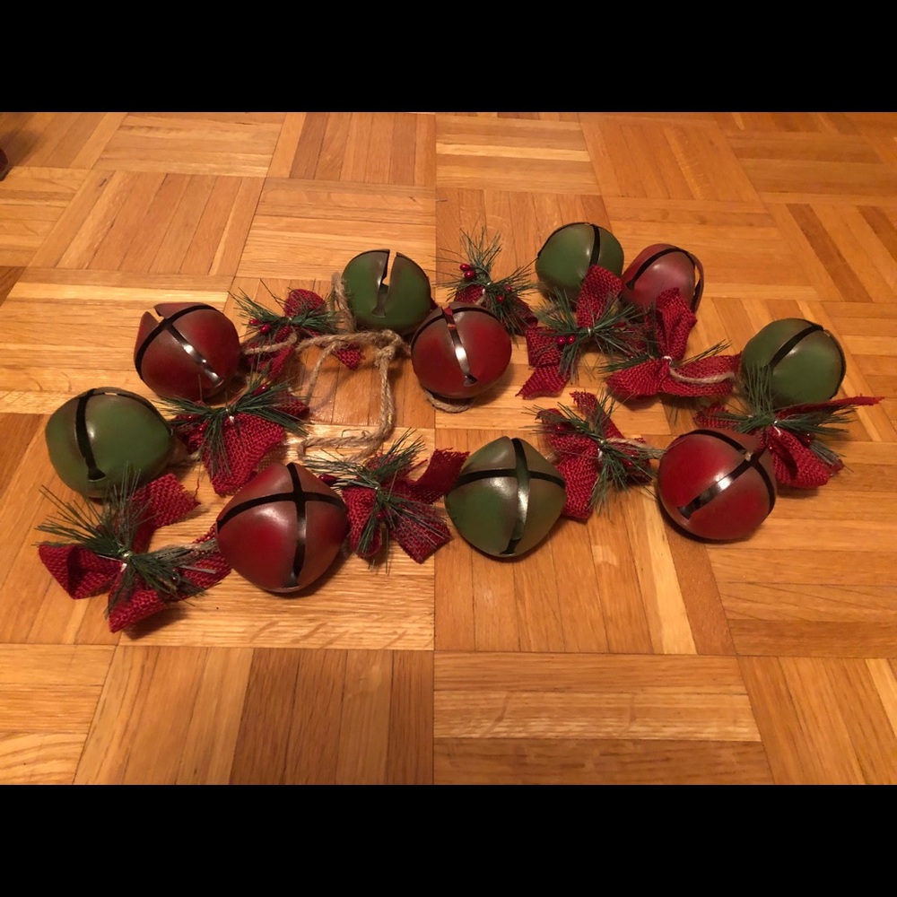 Red and Green Bell Garland